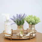 Kit 2 Arranjos Lavanda Artificial No Vaso Âmbar |formosinha